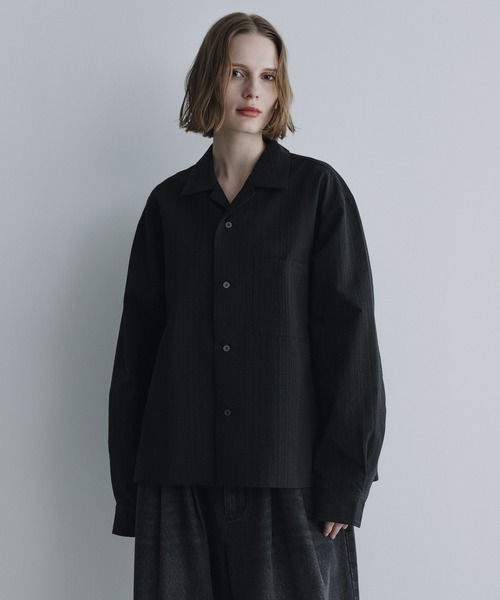 remer（リメール）の「ルーズベーシッククロップドシャツ - バブルタッチ / Loose Basic Cropped Shirt - Bubble Touch（シャツ/ブラウス・メンズ・ホワイト/ブルーグレー/ブラック・LARGE/MEDIUM/SMALL/X-SMALL）」の11枚目の写真