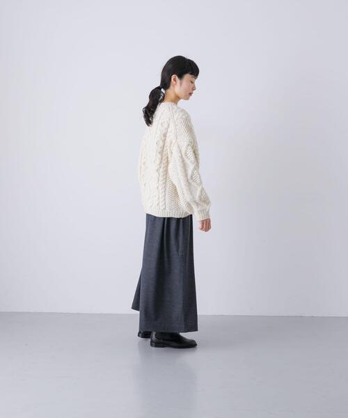 かぐれ（カグレ）の「ウールカットワイドキュロット（その他パンツ・レディース・ブラック/チャコールグレー・FREE）」の18枚目の写真