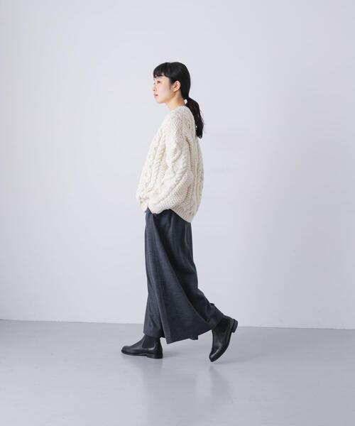 かぐれ（カグレ）の「ウールカットワイドキュロット（その他パンツ・レディース・ブラック/チャコールグレー・FREE）」の20枚目の写真