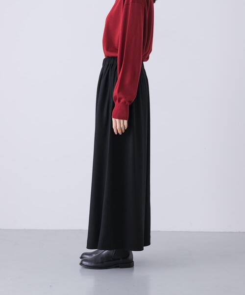 かぐれ（カグレ）の「ウールカットワイドキュロット（その他パンツ・レディース・ブラック/チャコールグレー・FREE）」の4枚目の写真