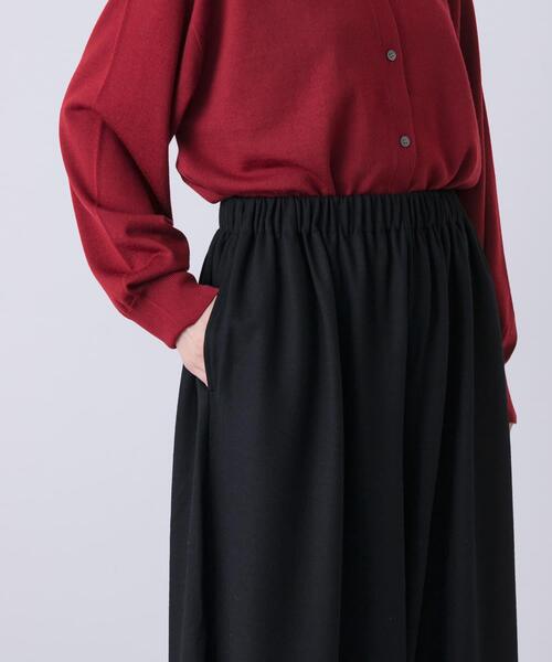 かぐれ（カグレ）の「ウールカットワイドキュロット（その他パンツ・レディース・ブラック/チャコールグレー・FREE）」の6枚目の写真