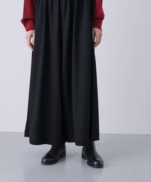 かぐれ（カグレ）の「ウールカットワイドキュロット（その他パンツ・レディース・ブラック/チャコールグレー・FREE）」の7枚目の写真