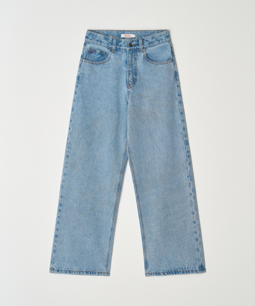 HEEARI(ヒアリー)の「サリークラシックワイドデニムパンツ_ライトブルー(デニムパンツ・レディース・その他・MEDIUM/X-SMALL/SMALL)」の2枚目の写真