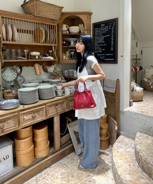 HEEARI(ヒアリー)の「サリークラシックワイドデニムパンツ_ライトブルー(デニムパンツ・レディース・その他・MEDIUM/X-SMALL/SMALL)」の5枚目の写真