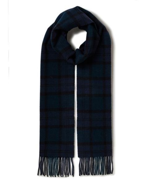 Barbour（バブアー）の「ラムズウール タータンチェック マフラー（8色展開）（マフラー・メンズ・グレー/カーキ/オリーブ/グリーン/レッド/ベージュ/ネイビー/チェック・ONE SIZE）」の6枚目の写真