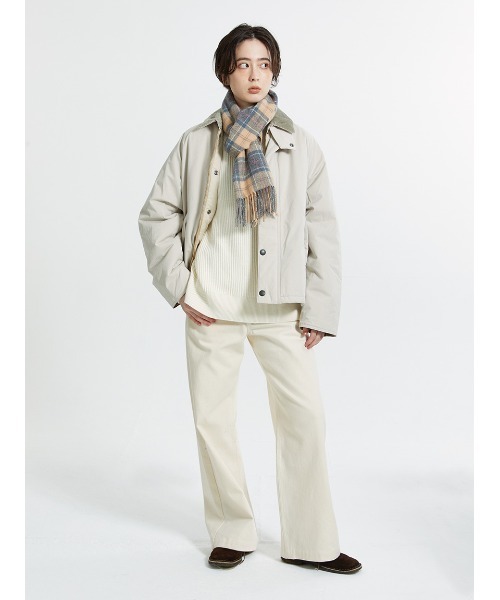 Barbour（バブアー）の「ラムズウール タータンチェック マフラー（8色展開）（マフラー・メンズ・グレー/カーキ/オリーブ/グリーン/レッド/ベージュ/ネイビー/チェック・ONE SIZE）」の10枚目の写真