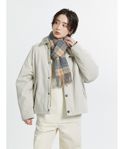 Barbour（バブアー）の「ラムズウール タータンチェック マフラー（8色展開）（マフラー・メンズ・グレー/カーキ/オリーブ/グリーン/レッド/ベージュ/ネイビー/チェック・ONE SIZE）」の11枚目の写真