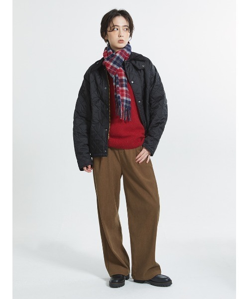 Barbour（バブアー）の「ラムズウール タータンチェック マフラー（8色展開）（マフラー・メンズ・グレー/カーキ/オリーブ/グリーン/レッド/ベージュ/ネイビー/チェック・ONE SIZE）」の20枚目の写真