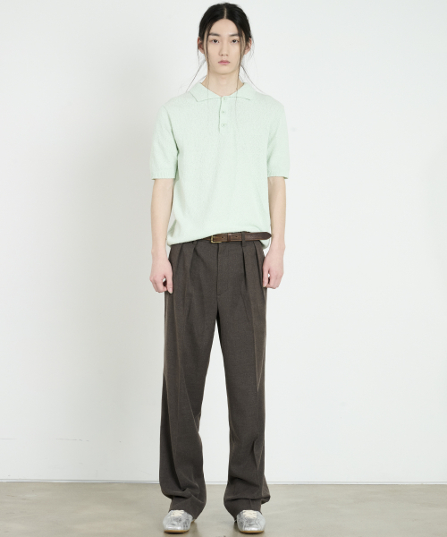 DUSTYWHITE（ダスティーホワイト）の「ミントコットンブークルカラー ニットウェア（ポロシャツ・メンズ・その他・SMALL/MEDIUM/LARGE）」の3枚目の写真