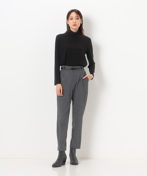 COMME CA（コムサ）の「〔 TALLサイズ 〕 ソフトベア天竺 ハイネックプルオーバー（Tシャツ/カットソー・レディース・グレー/オフホワイト/ブルー/ブラック/ベージュ・13号/15号）」の10枚目の写真