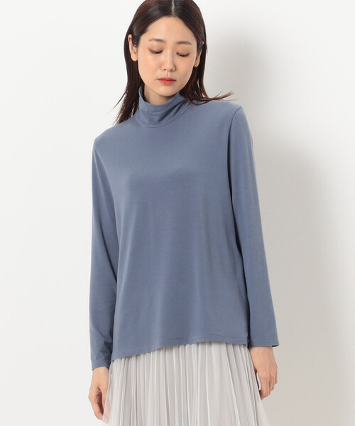 COMME CA（コムサ）の「〔 TALLサイズ 〕 ソフトベア天竺 ハイネックプルオーバー（Tシャツ/カットソー・レディース・グレー/オフホワイト/ブルー/ブラック/ベージュ・13号/15号）」の16枚目の写真