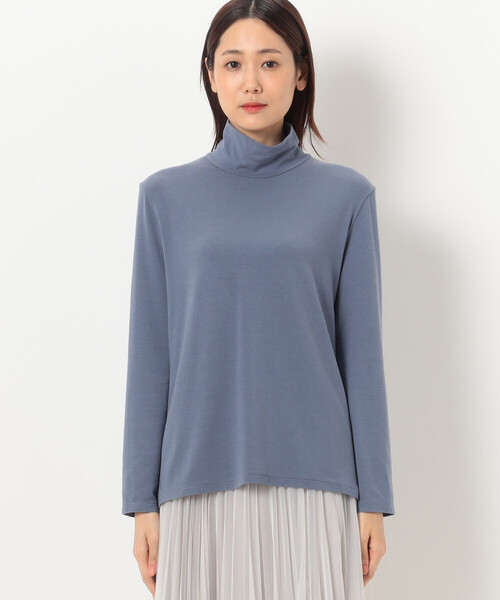 COMME CA（コムサ）の「〔 TALLサイズ 〕 ソフトベア天竺 ハイネックプルオーバー（Tシャツ/カットソー・レディース・グレー/オフホワイト/ブルー/ブラック/ベージュ・13号/15号）」の17枚目の写真