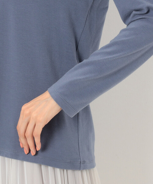 COMME CA（コムサ）の「〔 TALLサイズ 〕 ソフトベア天竺 ハイネックプルオーバー（Tシャツ/カットソー・レディース・グレー/オフホワイト/ブルー/ブラック/ベージュ・13号/15号）」の21枚目の写真