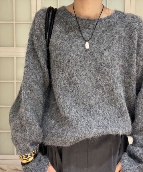 le.coeur blanc（ルクールブラン）の「O イビツパールコードネックレス（ネックレス・レディース・ブラック・FREE）」の2枚目の写真