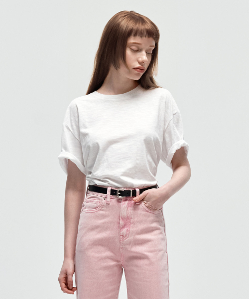 CITYBREEZE(シティブリーズ)の「スラブルーズフィット半袖Tシャツ_ホワイト(Tシャツ/カットソー・レディース・ホワイト・FREE)」の5枚目の写真