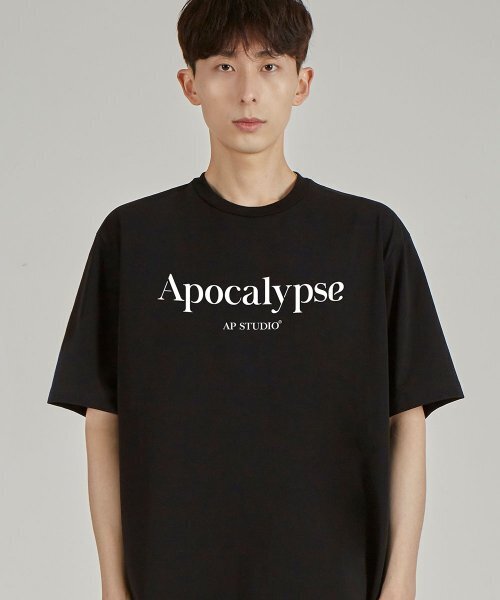ASTRAL PROJECTION(アストラルプロジェクション)の「アポカリプス ラウンドネック 40番手ダブルフェイス綿半袖Tシャツ_ブラック(Tシャツ/カットソー・メンズ・その他・MEDIUM/LARGE)」の1枚目の写真