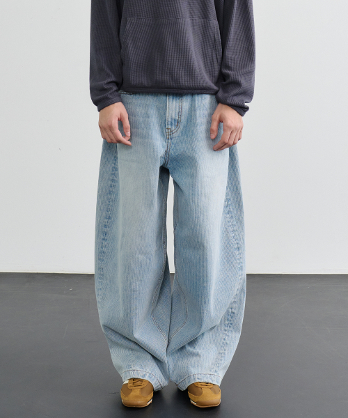 NOUN(ノウン)の「corduroy denim pants (light blue)(デニムパンツ・メンズ・その他・2/O/1)」の1枚目の写真