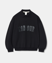 LAMOUR Matte Printing PK Sweatshirt T86 Black