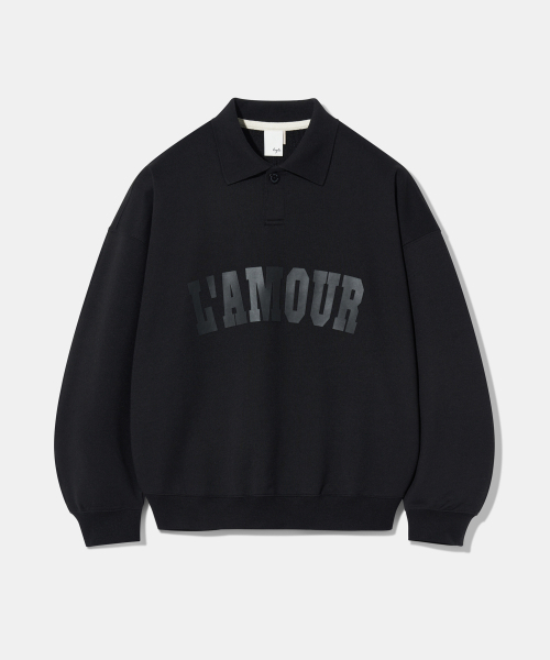 LAMOUR Matte Printing PK Sweatshirt T86Black