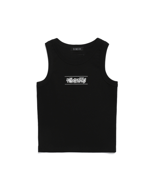 DXOH(ディソエイチ)の「スタックロゴ レディース ノースリーブ ブラック(Tシャツ/カットソー・レディース・その他・FREE)」の2枚目の写真
