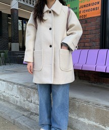 LUCPY（ラクピー）の「ウールタッチビッグポケットオーバーコート（トレンチコート）」