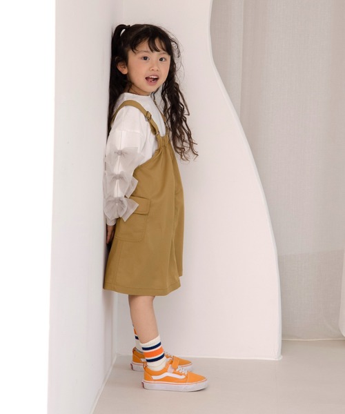 MAKE YOUR DAY（メイクユアデイ）の「ジャンパースカート■80～140cm（ジャンパースカート・キッズ・ベージュ/チャコールグレー/アイボリー・80/90/100/110/120/130/140）」の8枚目の写真