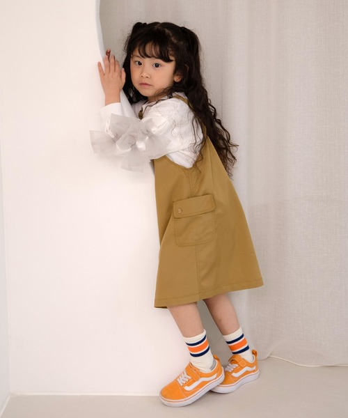 MAKE YOUR DAY（メイクユアデイ）の「ジャンパースカート■80～140cm（ジャンパースカート・キッズ・ベージュ/チャコールグレー/アイボリー・80/90/100/110/120/130/140）」の11枚目の写真