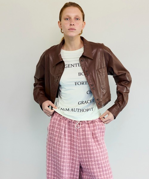 MAISON SPECIAL(メゾンスペシャル)の「Logo Sheer Top/ロゴタイポスキューバトップ(その他トップス・レディース・ライム/ホワイト/ブラック・FREE)」の17枚目の写真