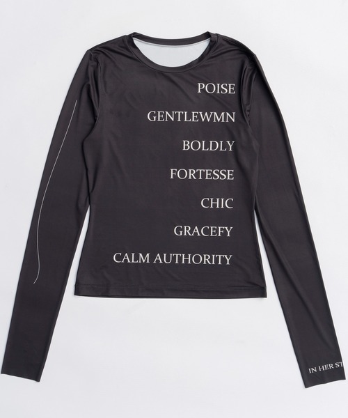 MAISON SPECIAL(メゾンスペシャル)の「Logo Sheer Top/ロゴタイポスキューバトップ(その他トップス・レディース・ライム/ホワイト/ブラック・FREE)」の22枚目の写真