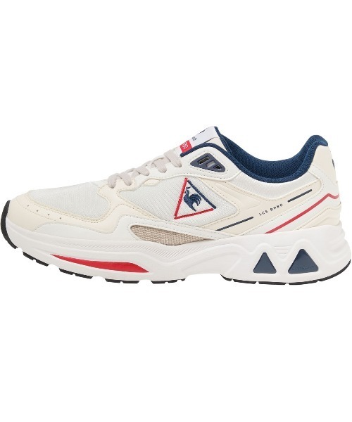 le coq sportif(ルコックスポルティフ)の「ルコックスポルティフ/LCS R 980 ランニングモデルシューズ LU6SSN00UZ(スニーカー・メンズ・グレー系/ホワイト×ネイビー/ピンク・26.5cm/26.0cm/24.0cm/23.5cm/28.0cm/27.5cm/27.0cm/23.0cm/22.5cm/25.0cm/24.5cm/25.5cm)」の2枚目の写真