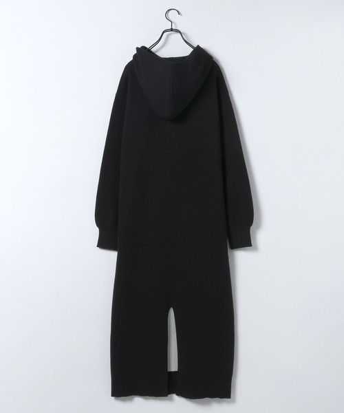 JEANASIS（ジーナシス）の「Wフェイスロゴフードワンピース/634626（ワンピース・レディース・ネイビー/ブラック/グレー・FREE）」の4枚目の写真
