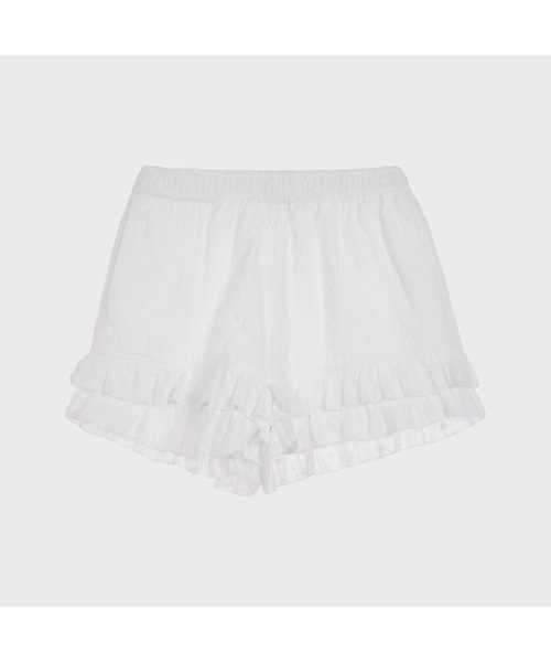 ALKI ALKA(アルキアルカ)の「Ruffle Hem Shorts (White)(その他パンツ・レディース・ホワイト・FREE)」の1枚目の写真