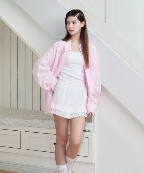 ALKI ALKA(アルキアルカ)の「Ruffle Hem Shorts (White)(その他パンツ・レディース・ホワイト・FREE)」の4枚目の写真