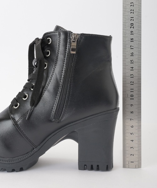 Lace Ladies（レースレディース）の「サイド ジップ レースアップ ショート丈 ブーツ（ブーツ・レディース・ブラック・23cm/23.5cm/24.5cm/25cm/24cm/22.5cm）」の16枚目の写真