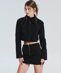 RACLEUR（ラクレール）の「Fitted Crop Zip Jacket [BLACK]（その他アウター）」