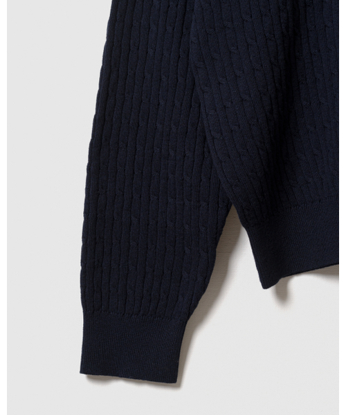 POKER FACE（ポーカーフェイス）の「CABLE RUGBY KNIT NAVY（ニット/セーター・メンズ・その他・48/50）」の4枚目の写真