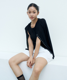 MAKE A TOAST（メイクアトースト）の「Snap Cardigan & Snap Tank Top Set - Black (MBESST001BK)（ニット/セーター）」