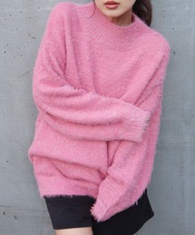 CECIL McBEE（セシルマクビー）の「GOOD TEXTURE ラメフェザー2WAYチュニックプルオーバー（ニット/セーター）」