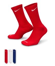 NIKE（ナイキ）の「ナイキ エブリデイ プラス クッションド トレーニング クルー ソックス (3足) / Nike Everyday Plus Cushioned Training Crew Socks (3 Pairs) SX6888-996 Multi-Color（ソックス/靴下）」