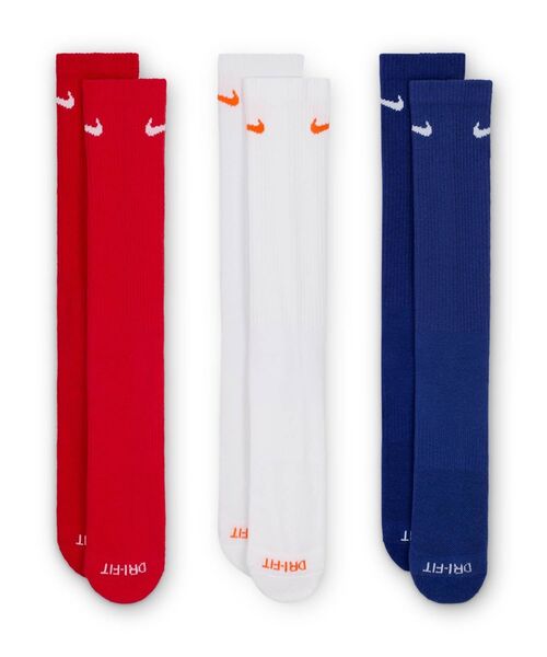 NIKE（ナイキ）の「ナイキ エブリデイ プラス クッションド トレーニング クルー ソックス (3足) / Nike Everyday Plus Cushioned Training Crew Socks (3 Pairs) SX6888-996 Multi-Color（ソックス/靴下・メンズ・マルチ・27-29/25-27/21-23/23-25）」の3枚目の写真
