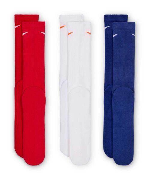 NIKE（ナイキ）の「ナイキ エブリデイ プラス クッションド トレーニング クルー ソックス (3足) / Nike Everyday Plus Cushioned Training Crew Socks (3 Pairs) SX6888-996 Multi-Color（ソックス/靴下・メンズ・マルチ・27-29/25-27/21-23/23-25）」の2枚目の写真