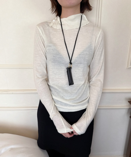 EDIT. FOR LULU(エディットフォールル)の「Superior Turtleneck(Tシャツ/カットソー・レディース・ホワイト/イエロー・FREE)」の5枚目の写真