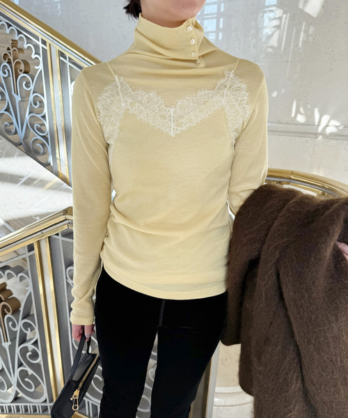 EDIT. FOR LULU(エディットフォールル)の「Superior Turtleneck(Tシャツ/カットソー・レディース・ホワイト/イエロー・FREE)」の11枚目の写真