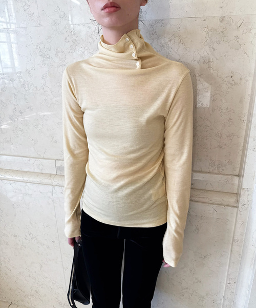 EDIT. FOR LULU(エディットフォールル)の「Superior Turtleneck(Tシャツ/カットソー・レディース・ホワイト/イエロー・FREE)」の13枚目の写真