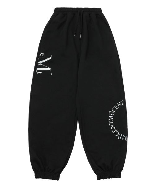 MUCENT(ムセント)の「ディビジョン ワイド スウェット ジョガーパンツ 男女共用 (グレー, ブラック)(スウェットパンツ・レディース・ブラック/グレー・1/2)」の11枚目の写真