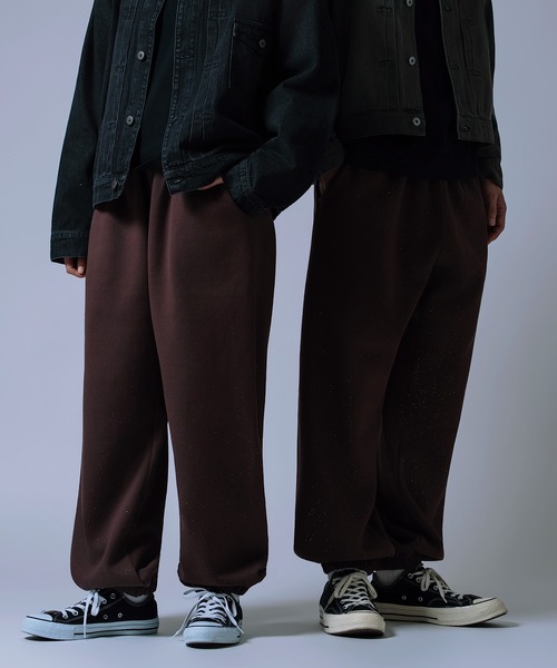 NULL（ヌル）の「【nl】【Unisex】ラメ裏起毛 スウェットパンツ（スウェットパンツ・メンズ・ブラック/ネイビー/ブラウン・MEDIUM/LARGE）」の3枚目の写真