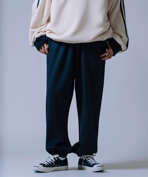 NULL（ヌル）の「【nl】【Unisex】ラメ裏起毛 スウェットパンツ（スウェットパンツ・メンズ・ブラック/ネイビー/ブラウン・MEDIUM/LARGE）」の16枚目の写真