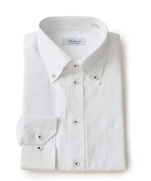 TETE HOMME(テットオム)の「形態安定 カラードビーシャツ / ボタンダウンシャツ(ビジネスシャツ・メンズ・グレー/ブルー/ホワイト系2/サックスブルー/ホワイト/ネイビー・MEDIUM/LARGE/X-LARGE)」の7枚目の写真