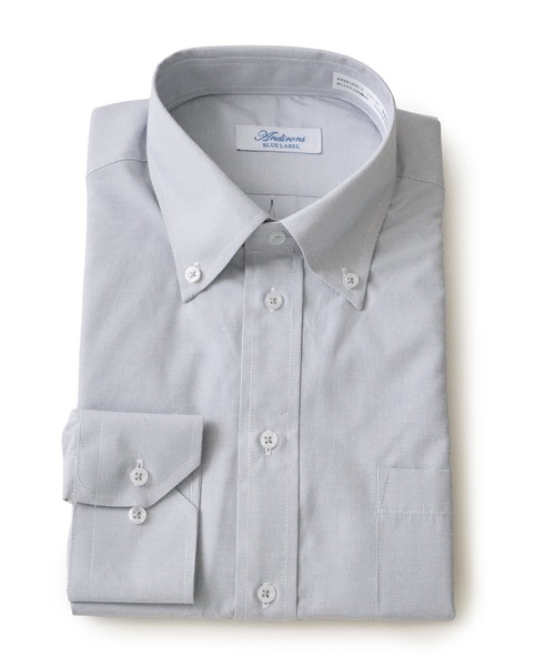 TETE HOMME(テットオム)の「形態安定 カラードビーシャツ / ボタンダウンシャツ(ビジネスシャツ・メンズ・グレー/ブルー/ホワイト系2/サックスブルー/ホワイト/ネイビー・MEDIUM/LARGE/X-LARGE)」の9枚目の写真