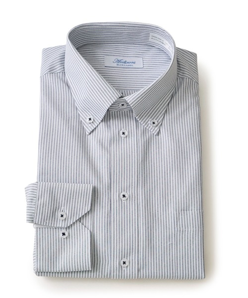TETE HOMME(テットオム)の「形態安定 カラードビーシャツ / ボタンダウンシャツ(ビジネスシャツ・メンズ・グレー/ブルー/ホワイト系2/サックスブルー/ホワイト/ネイビー・MEDIUM/LARGE/X-LARGE)」の10枚目の写真